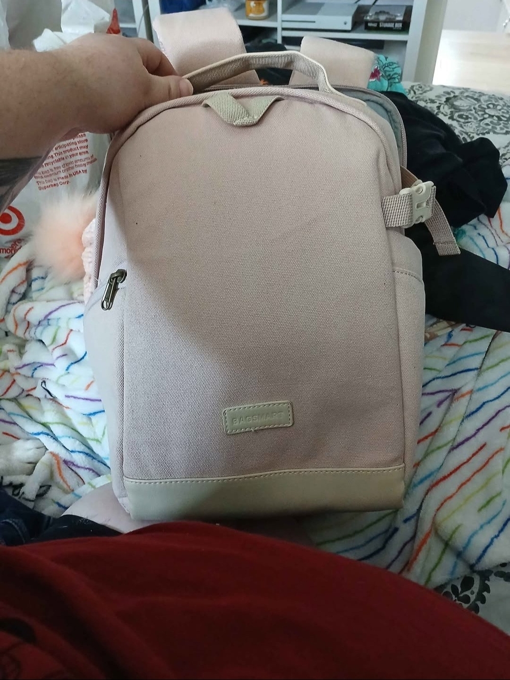 Fashion Backpack Tote - Light Pink Women's Bag